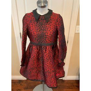 Undercover Jun Takahashi Red & Black Splatter Skater Dress, Size 2 NWT!